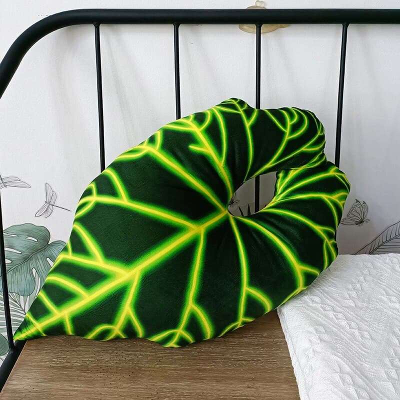Green Leaf Pillow Cushions Plushie Green Leaf Pillow Cushions Gifting By Julia M