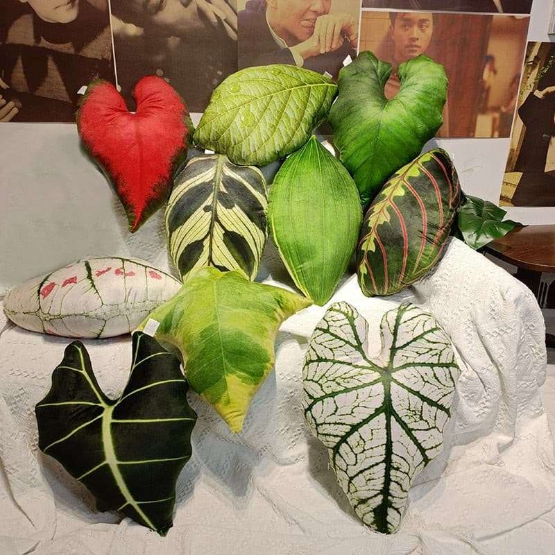Green Leaf Pillow Cushions Plushie Green Leaf Pillow Cushions Gifting By Julia M