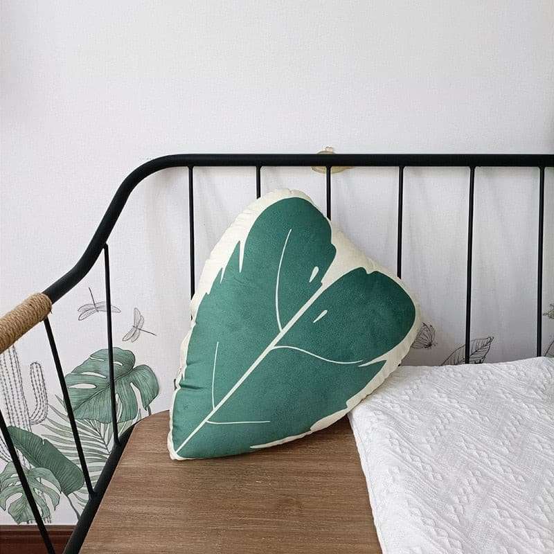 Green Leaf Pillow Cushions Plushie Green Leaf Pillow Cushions Gifting By Julia M