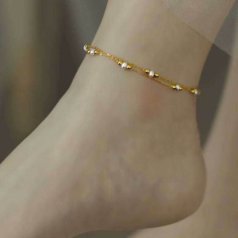 Handmade Freshwater Pearl Anklet anklets gifting by julia m