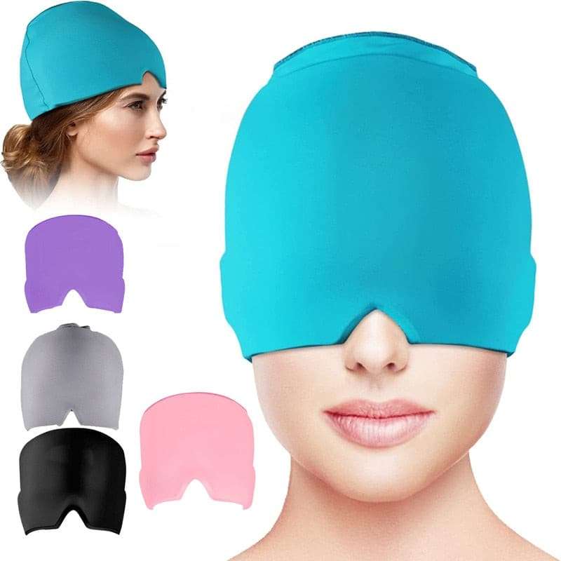 Headche Cap Gel Ice Headache Migraine Relief Hat Cold Compress Therapy Cap gifting by julia m