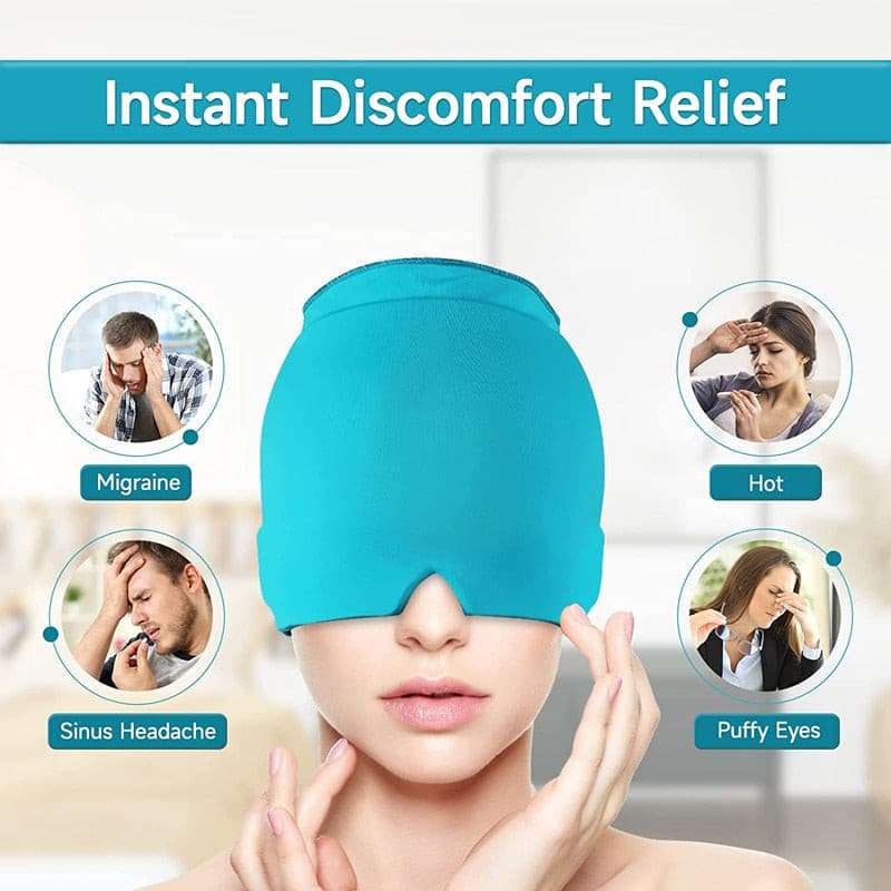 Headche Cap Gel Ice Headache Migraine Relief Hat Cold Compress Therapy Cap gifting by julia m