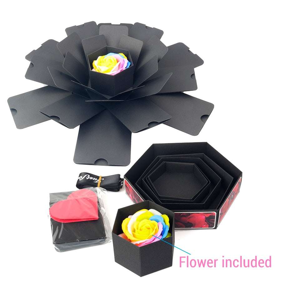 Hexagon Surprise Explosion Box Hexagone surprise explosion box handmade gifting by julia m