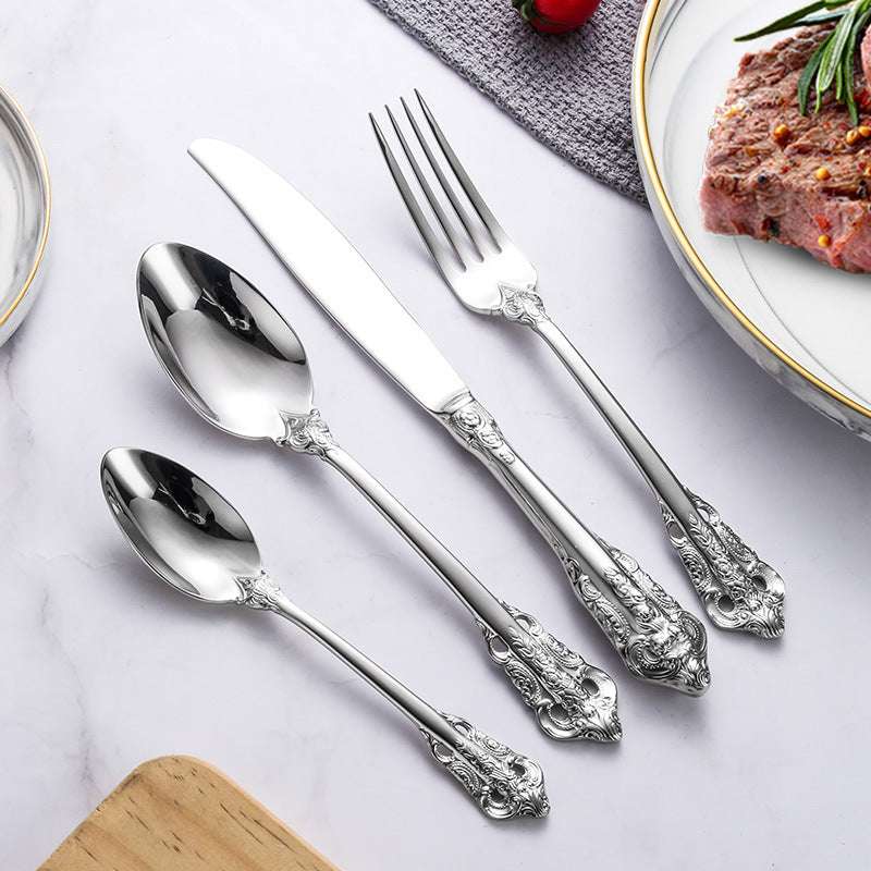 High Grade Luxury 304 Stainless Steel Flatware Set Flatware Set Gifting By Julia M Silver