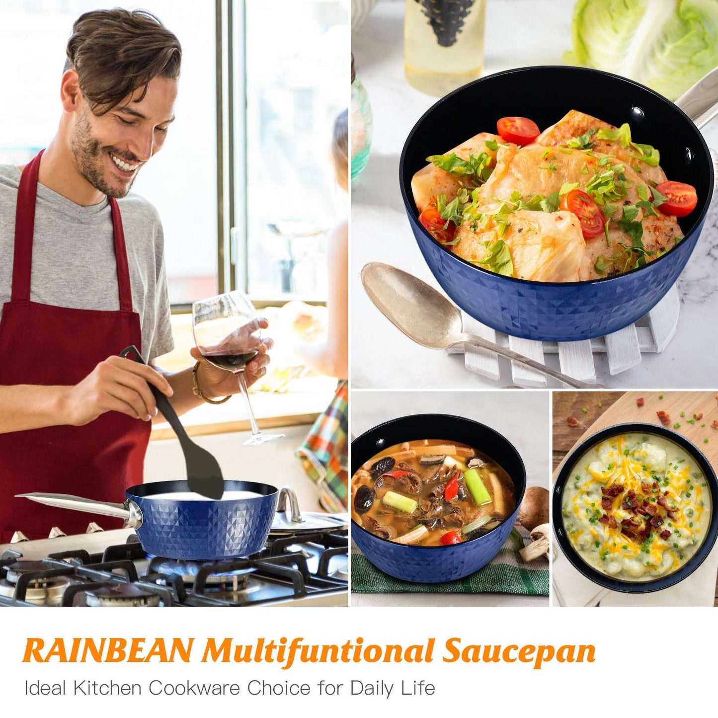Induction Diamond Saucepan induction saucepan Gifting by Julia M
