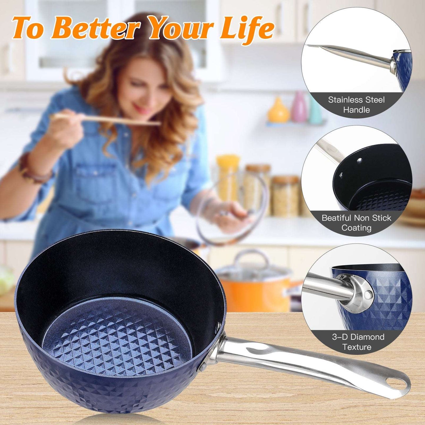 Induction Diamond Saucepan induction saucepan Gifting by Julia M