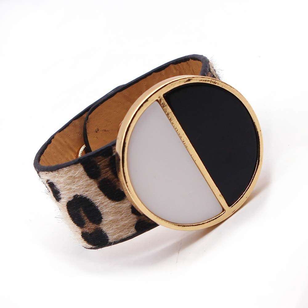 Leopard Charm Leather Bracelet Bracelets Gifting By Julia M