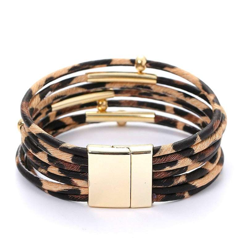 Leopard Leather Wrap Bracelet Bracelets Gifting By Julia M