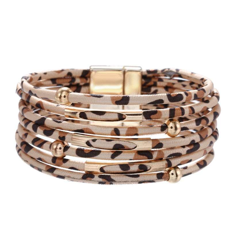 Leopard Leather Wrap Bracelet Bracelets Gifting By Julia M