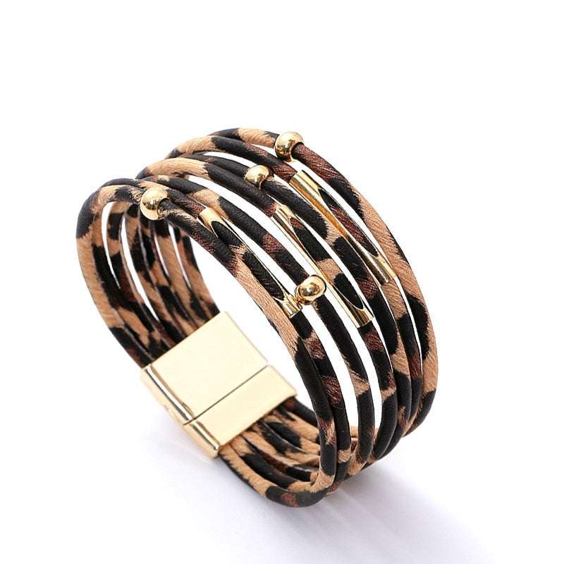 Leopard Leather Wrap Bracelet Bracelets Gifting By Julia M