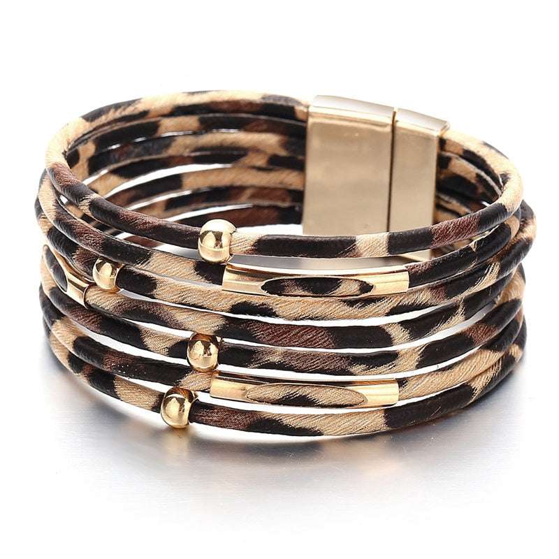 Leopard Leather Wrap Bracelet Bracelets Gifting By Julia M
