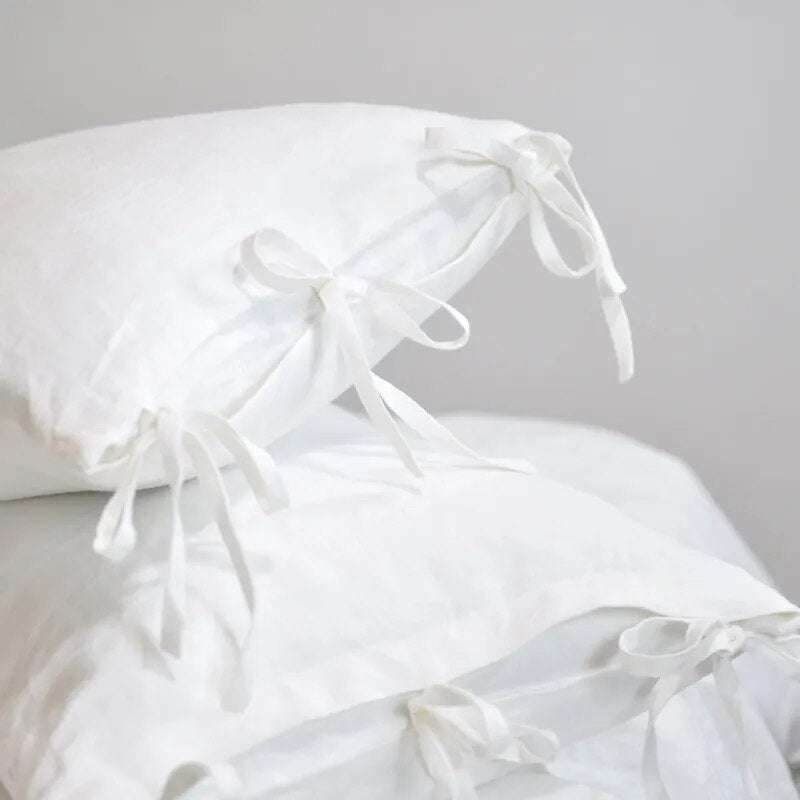 Luxe Linen King Pillowcase Set Gifting By Julia M bleach 48x74cm 2pcs