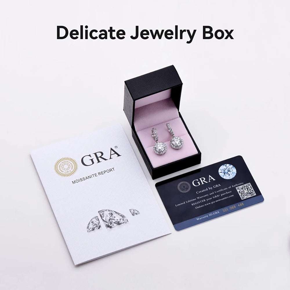 Luxury 3Carat Moissanite Hoop Earrings Earrings gifting by julia m