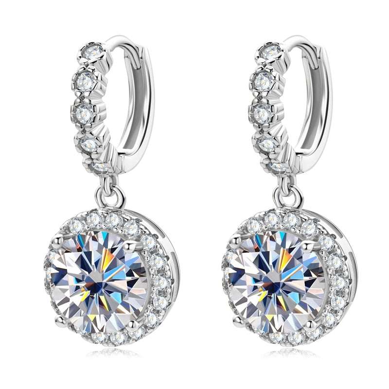 Luxury 3Carat Moissanite Hoop Earrings Earrings gifting by julia m