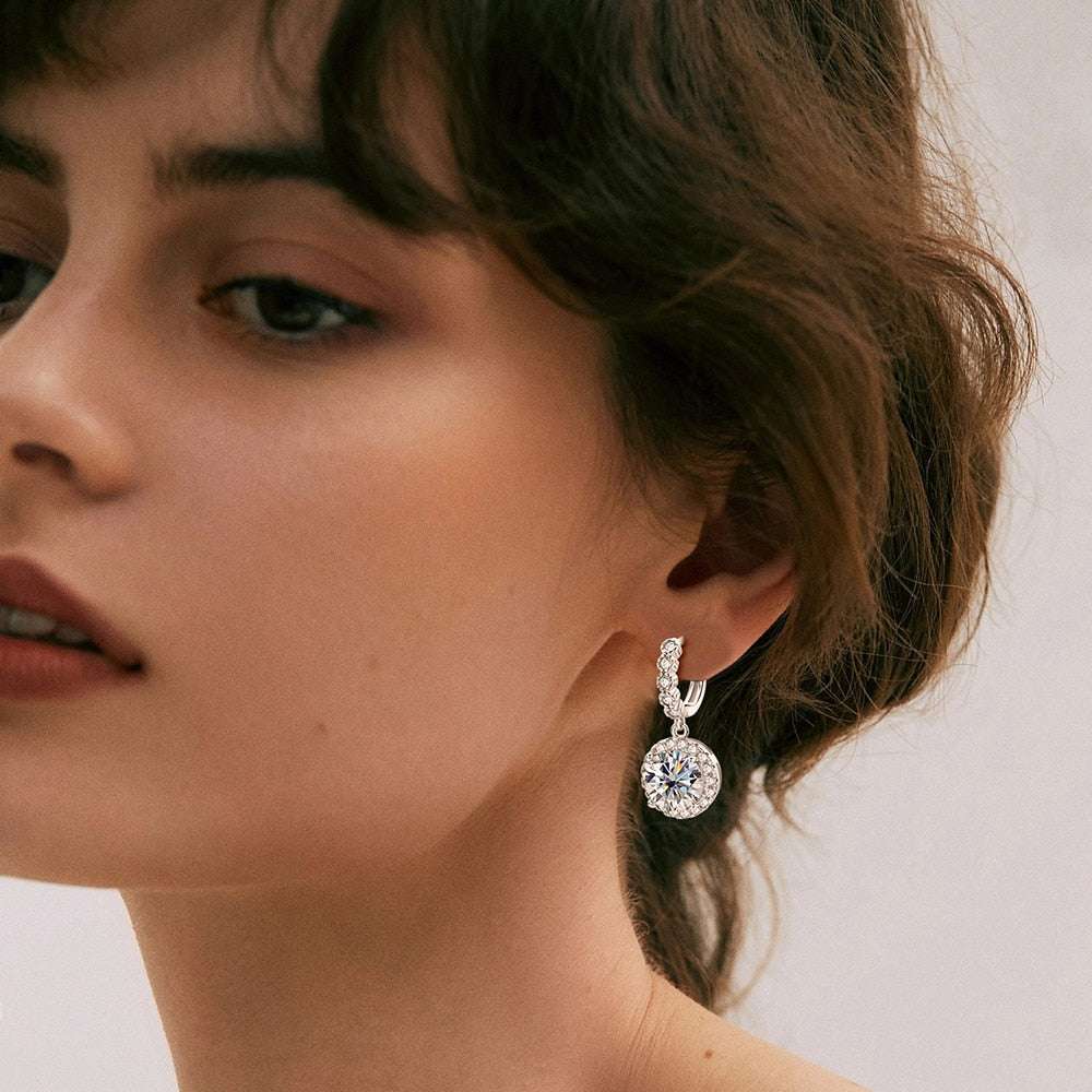 Luxury 3Carat Moissanite Hoop Earrings Earrings gifting by julia m