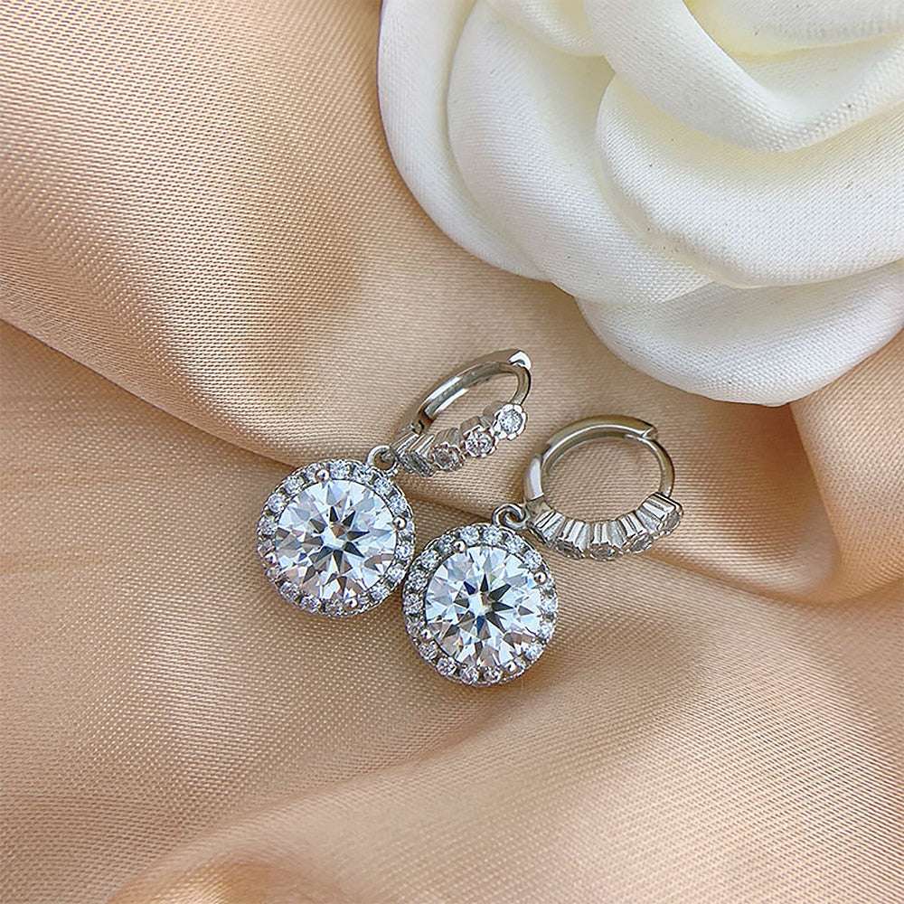 Luxury 3Carat Moissanite Hoop Earrings Earrings gifting by julia m