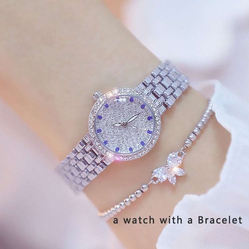 Luxury Stainless Steel Bracelet and Diamonds Jewelry sets gifting by julia m silver with bracelet