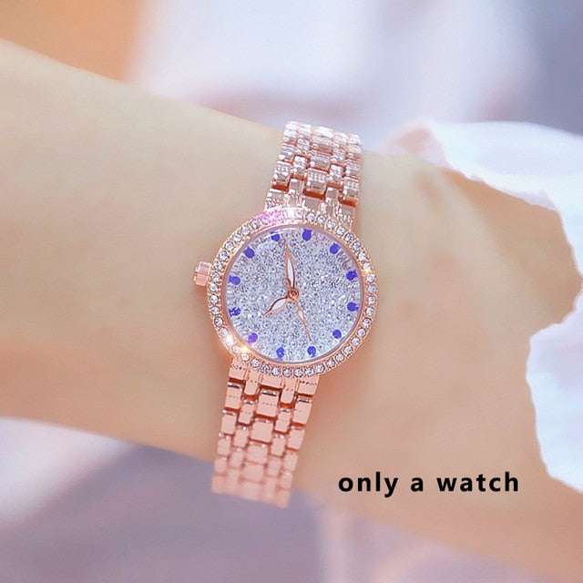 Luxury Stainless Steel Bracelet and Diamonds Jewelry sets gifting by julia m rosegold