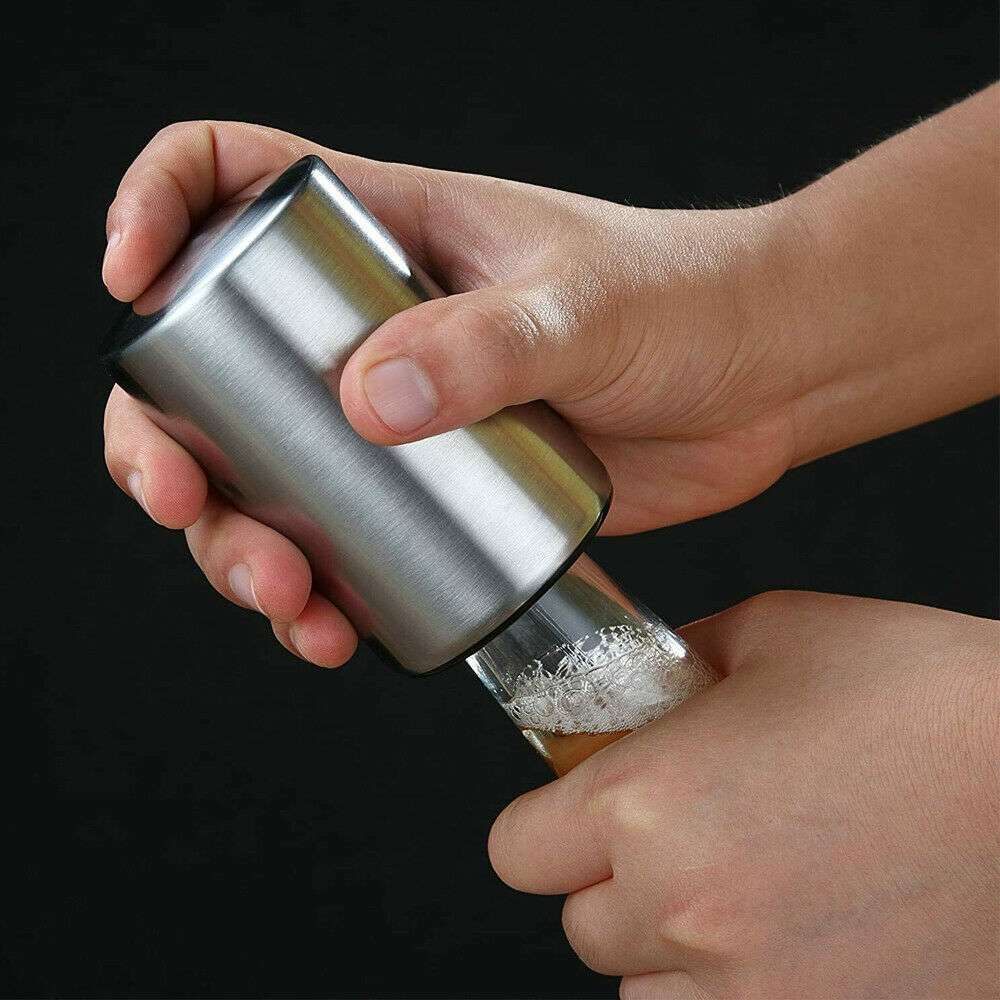 Magnetic Push-Down Bottle Opener automatic beer opener gifting by julia m default