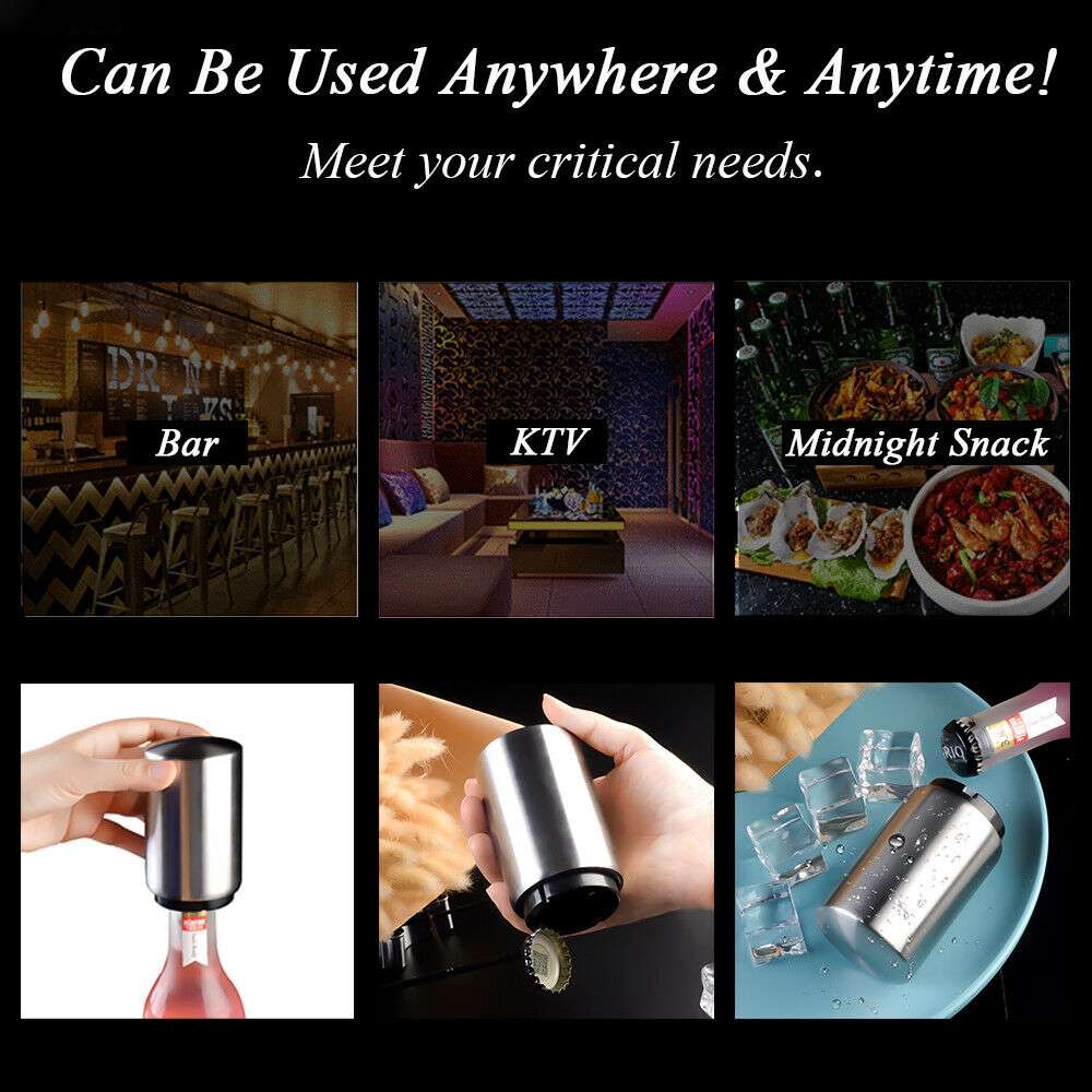 Magnetic Push-Down Bottle Opener automatic beer opener gifting by julia m