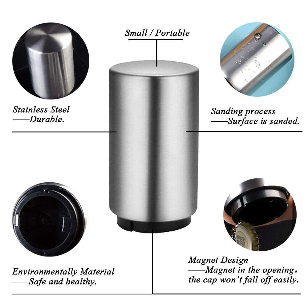 Magnetic Push-Down Bottle Opener automatic beer opener gifting by julia m