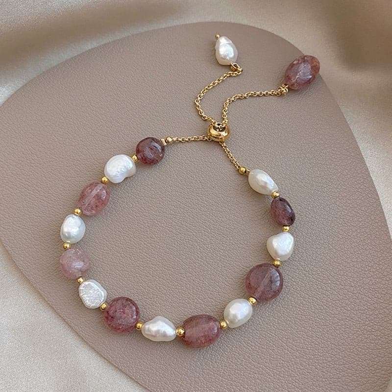 Natural Freshwater Pearl Bracelet With Irregular Blue Crystal Bracelets Gifting By Julia M Bracelet 1