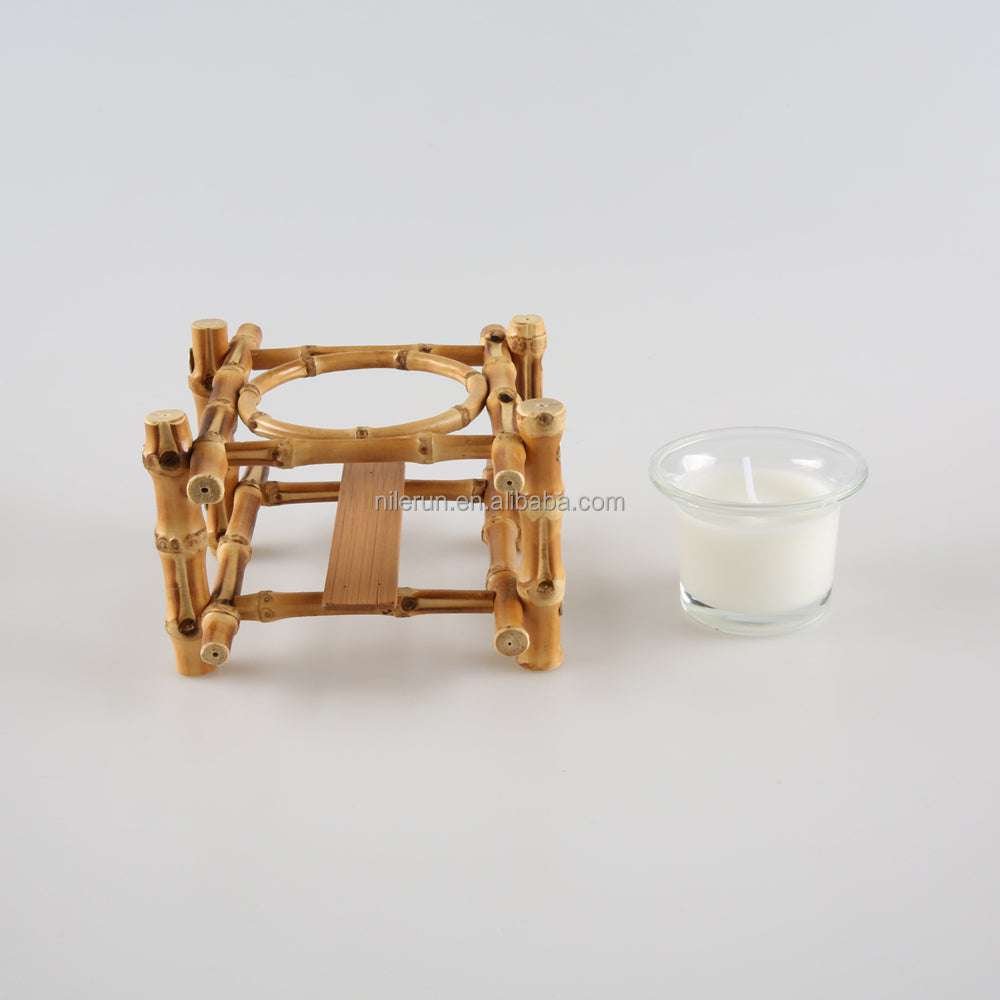 Nilerun Vintage Unique Handmade Natural Bamboo Root Holder Odor Eliminating Aromatherapy Fragrance Scented Soy Wax Candle Gifting By Julia M