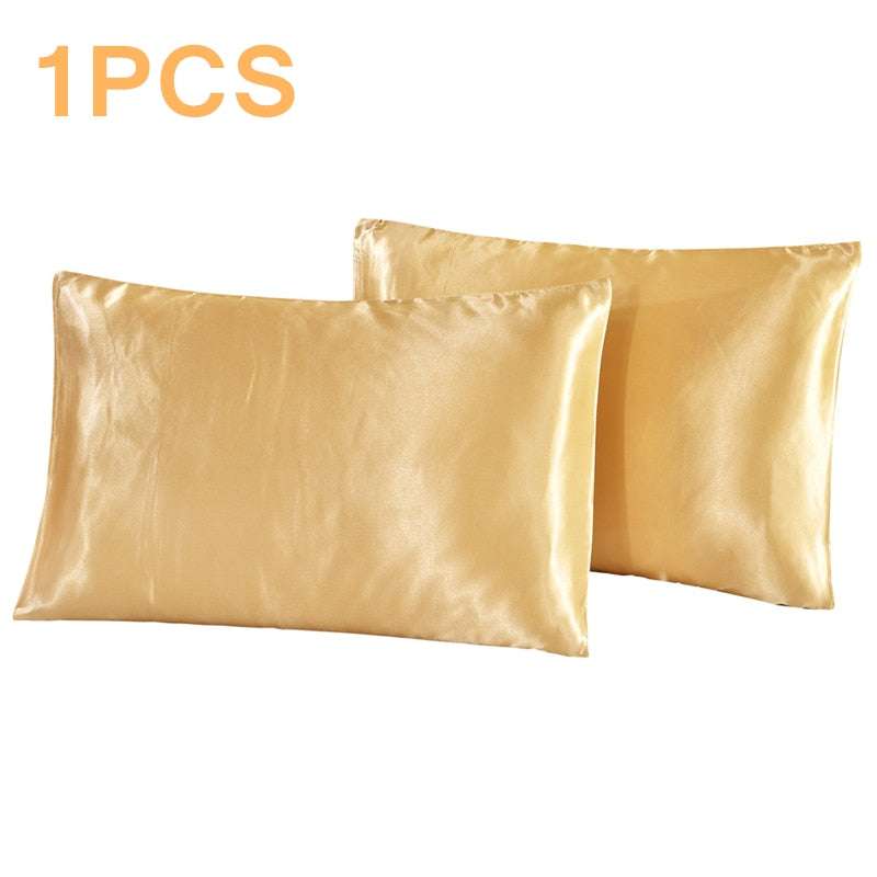 ONE PIECE Satin Pillowcases - Protect Your Hair and Skin from Damage Pillowcases & shams Gifting By Julia M Yellow 51x76cm