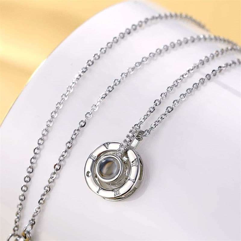 Projection Pendant Necklace 100 Languages Necklaces gifting by julia m