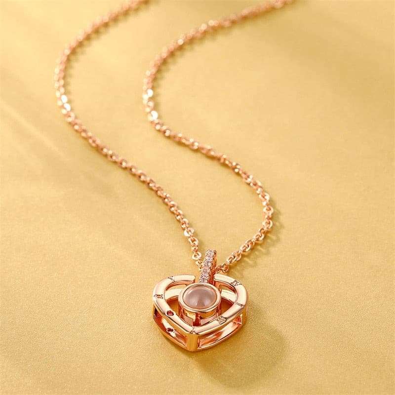 Projection Pendant Necklace 100 Languages Necklaces gifting by julia m