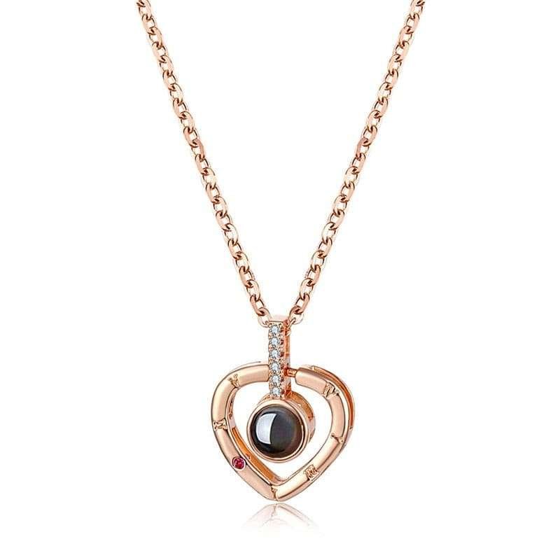 Projection Pendant Necklace 100 Languages Necklaces gifting by julia m LV0963-3