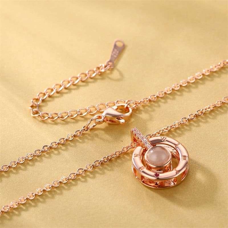 Projection Pendant Necklace 100 Languages Necklaces gifting by julia m
