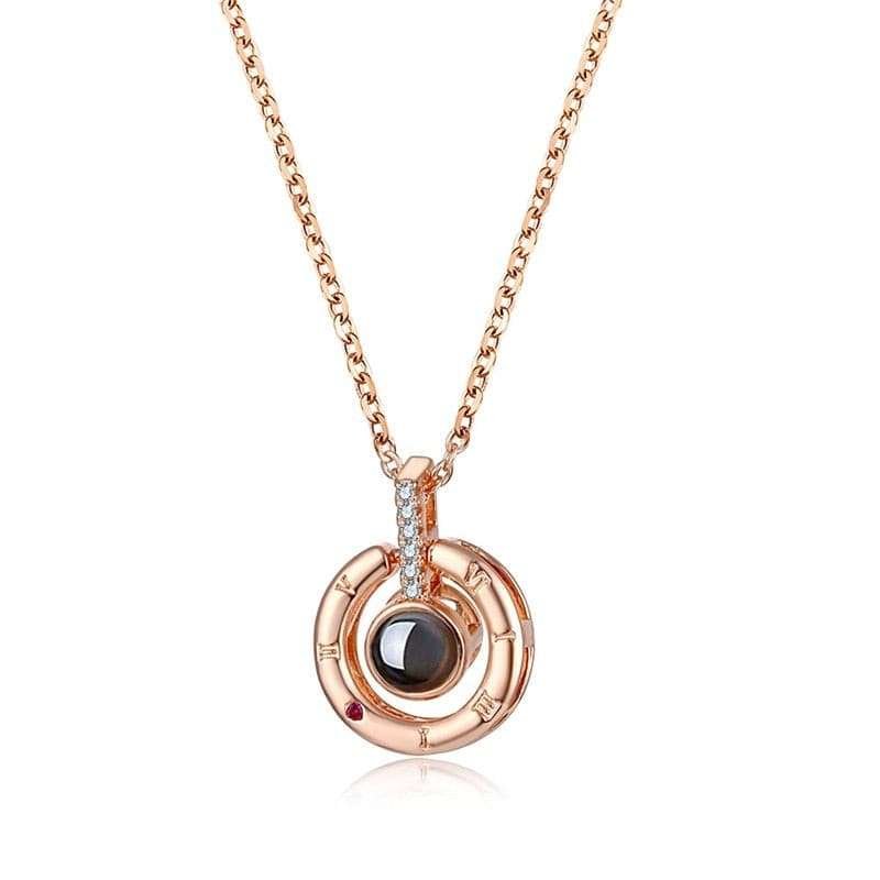 Projection Pendant Necklace 100 Languages Necklaces gifting by julia m LV0963-2