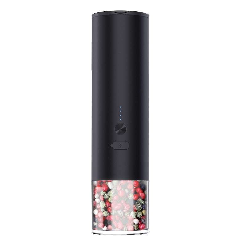 Rechargeable LED Electric Salt & Pepper Grinder Set Share | Wishlist | Report Video ID: gifting by julia m Black Single USB
