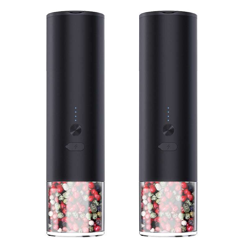 Rechargeable LED Electric Salt & Pepper Grinder Set Share | Wishlist | Report Video ID: gifting by julia m Black Double USB