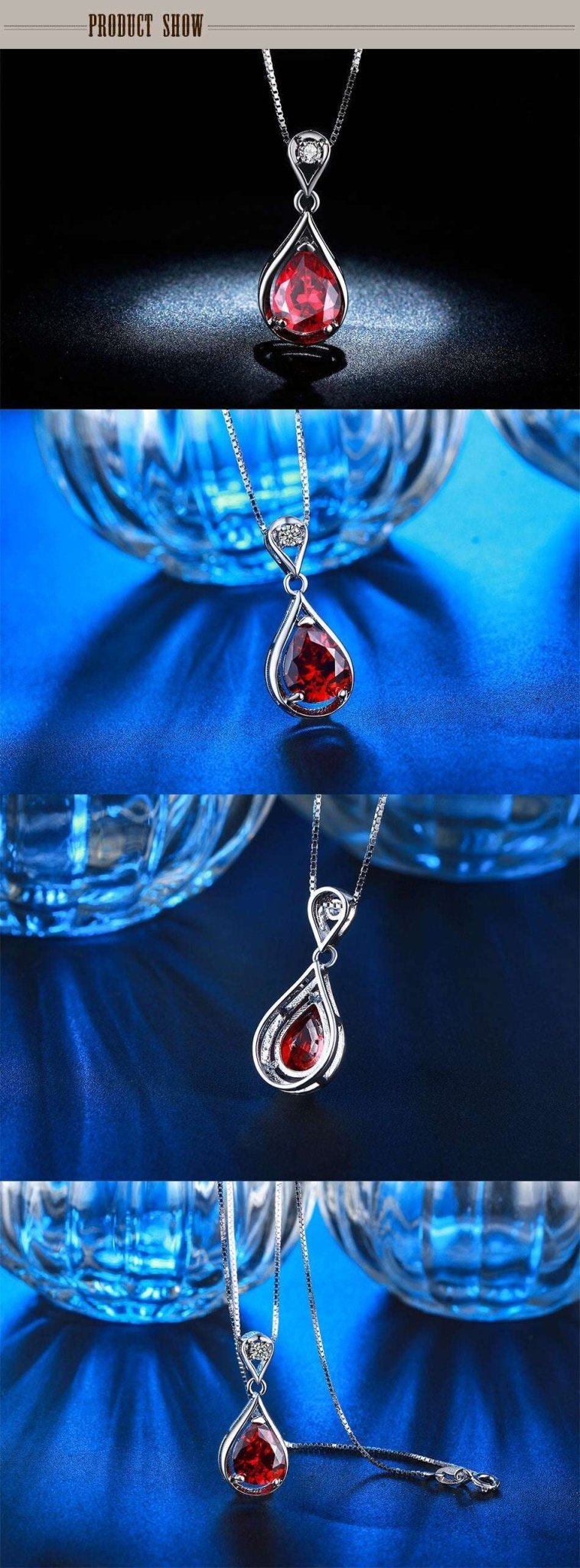 Red Stone jewelry Pendent Necklace Necklaces Gifting By Julia M