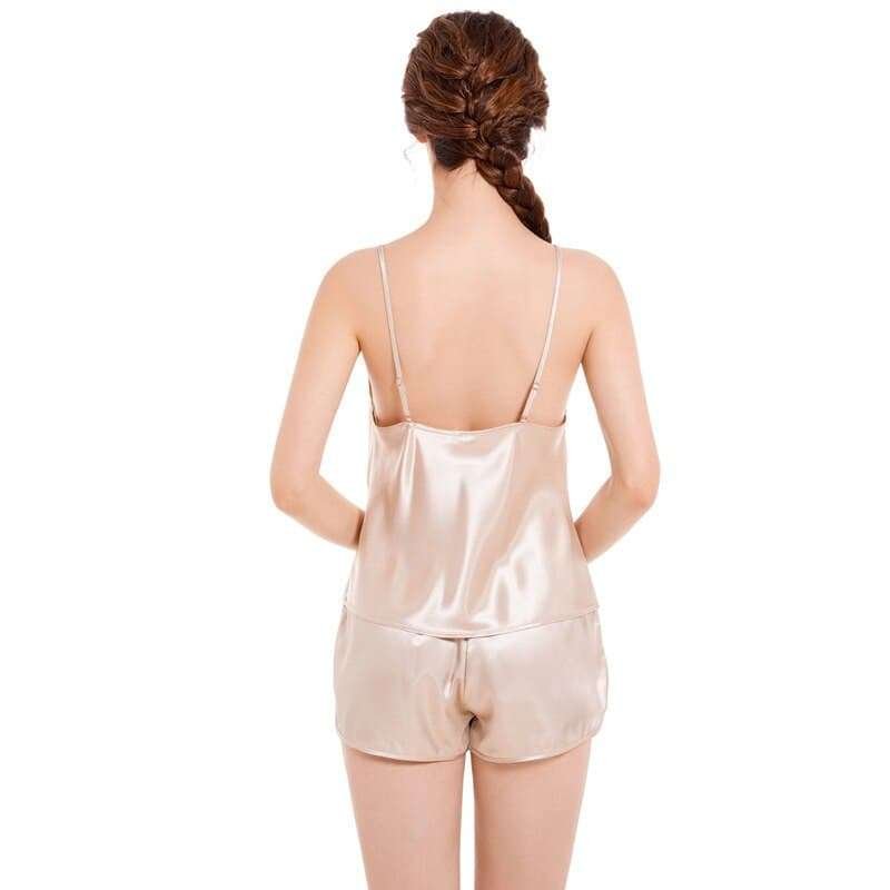 Satin Cami Top and Shorts Pajama Set Pajamas gifting by julia m