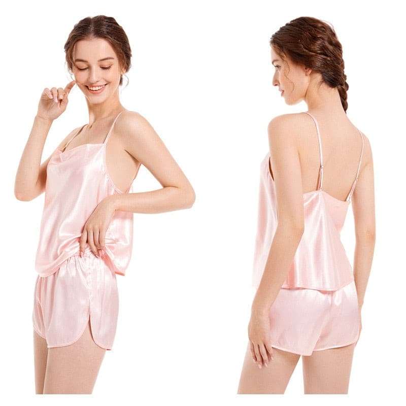 Satin Cami Top and Shorts Pajama Set Pajamas gifting by julia m