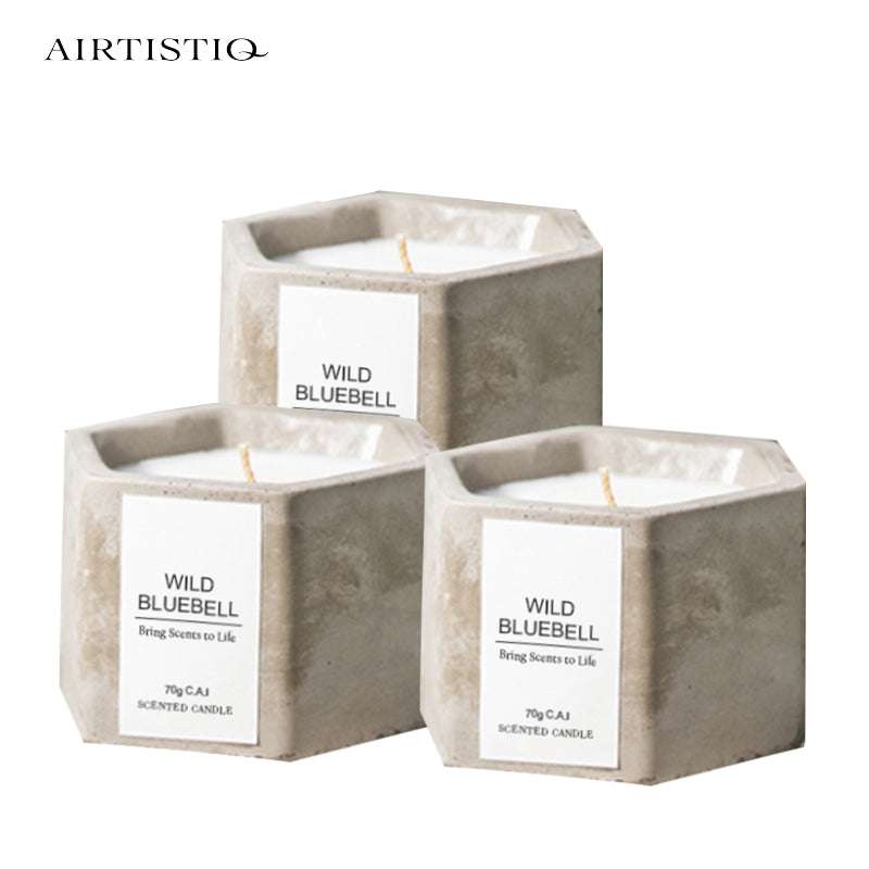 Scented Aromatic Candle in Cement Jar Scented Aromatic Candle In Cement Jar Gifting By Julia M