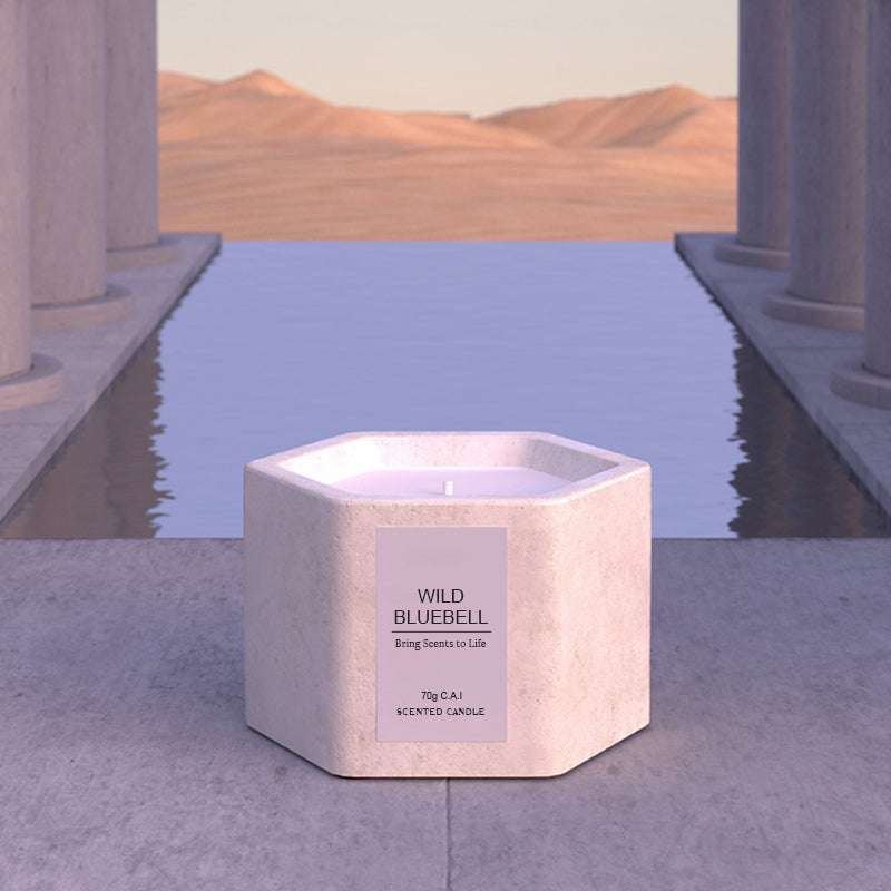Scented Aromatic Candle in Cement Jar Scented Aromatic Candle In Cement Jar Gifting By Julia M