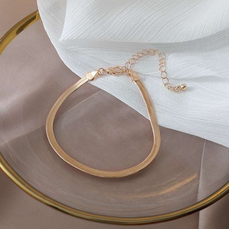 Silver Adjustable Snake Bracelet Brracelets Gifting By Julia M SL092-G 20cm