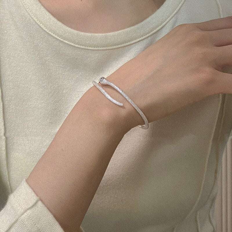 Silver Adjustable Snake Bracelet Brracelets Gifting By Julia M