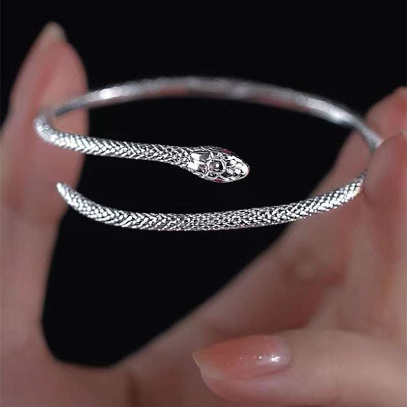 Silver Adjustable Snake Bracelet Brracelets Gifting By Julia M