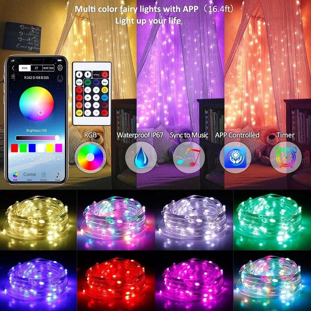 Smart Voice-Controlled USB LED Light String Lighting Gifting by Julia M