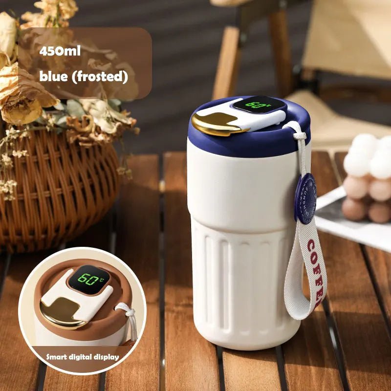SmartTemp Insulated Stainless Steel Water Bottle/Coffee Mug smart temperature insulation cup Gifting By Julia M 450ml Blue(frosted) 400-500ml CHINA