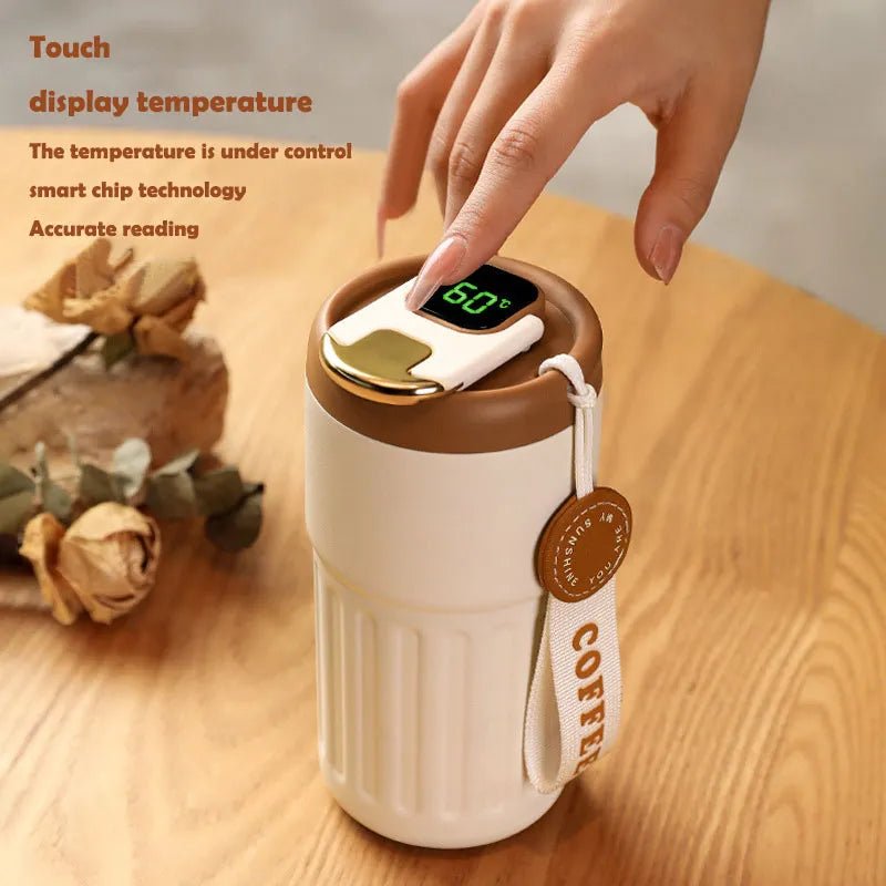 SmartTemp Insulated Stainless Steel Water Bottle/Coffee Mug smart temperature insulation cup Gifting By Julia M