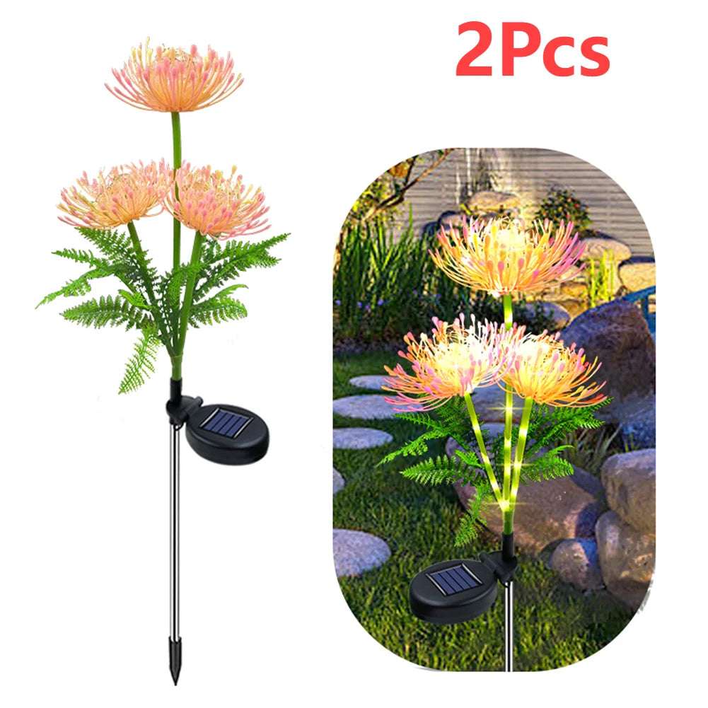 Solar Flower Lights led light with glowing flower Gifting By Julia M 2Pcs warm light CHINA
