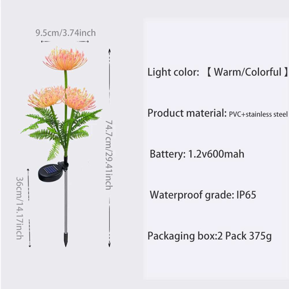 Solar Flower Lights led light with glowing flower Gifting By Julia M