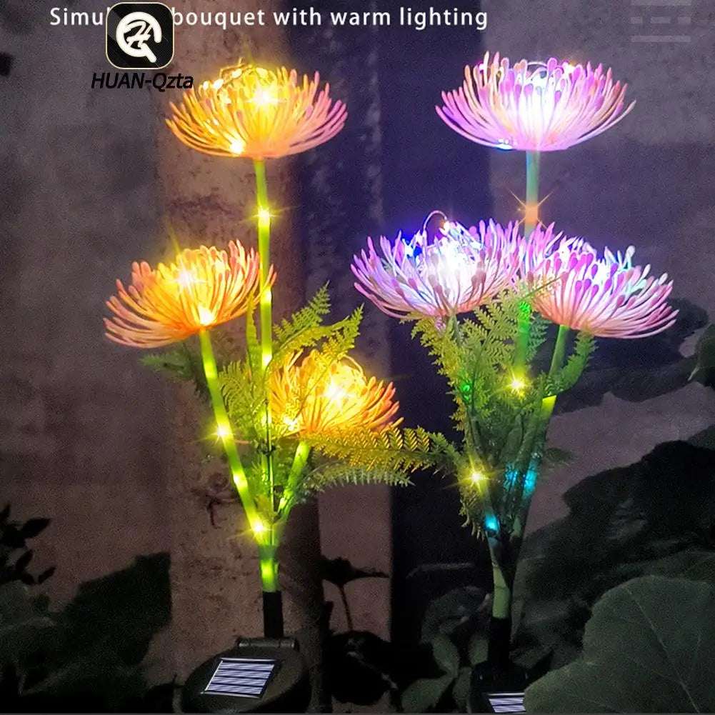 Solar Flower Lights led light with glowing flower Gifting By Julia M