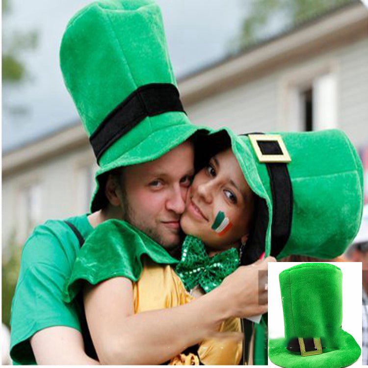 St Patrick's Day Green Hat with Beard and Bow Tie Costume Set Hat Gifting by Julia M